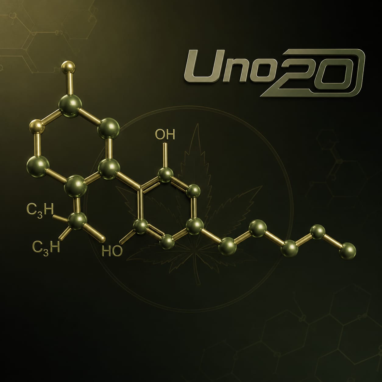 Molécula de CBD (cannabidiol) — UNO20